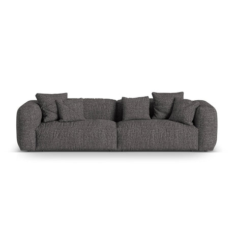 Martina 4-Sitzer Sofa, Sitztiefe 76 cm, aus Boucle in Anthrazit (Monet Anthracite), 320x106 cm von Micadoni – Bild 1