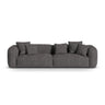 Martina 4-Sitzer Sofa, Sitztiefe 76 cm, aus Boucle in Anthrazit (Monet Anthracite), 320x106 cm von Micadoni – Bild 1
