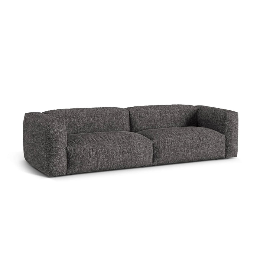 Martina 4-Sitzer Sofa, Sitztiefe 76 cm, aus Boucle in Anthrazit (Monet Anthracite), 320x106 cm von Micadoni – Bild 3