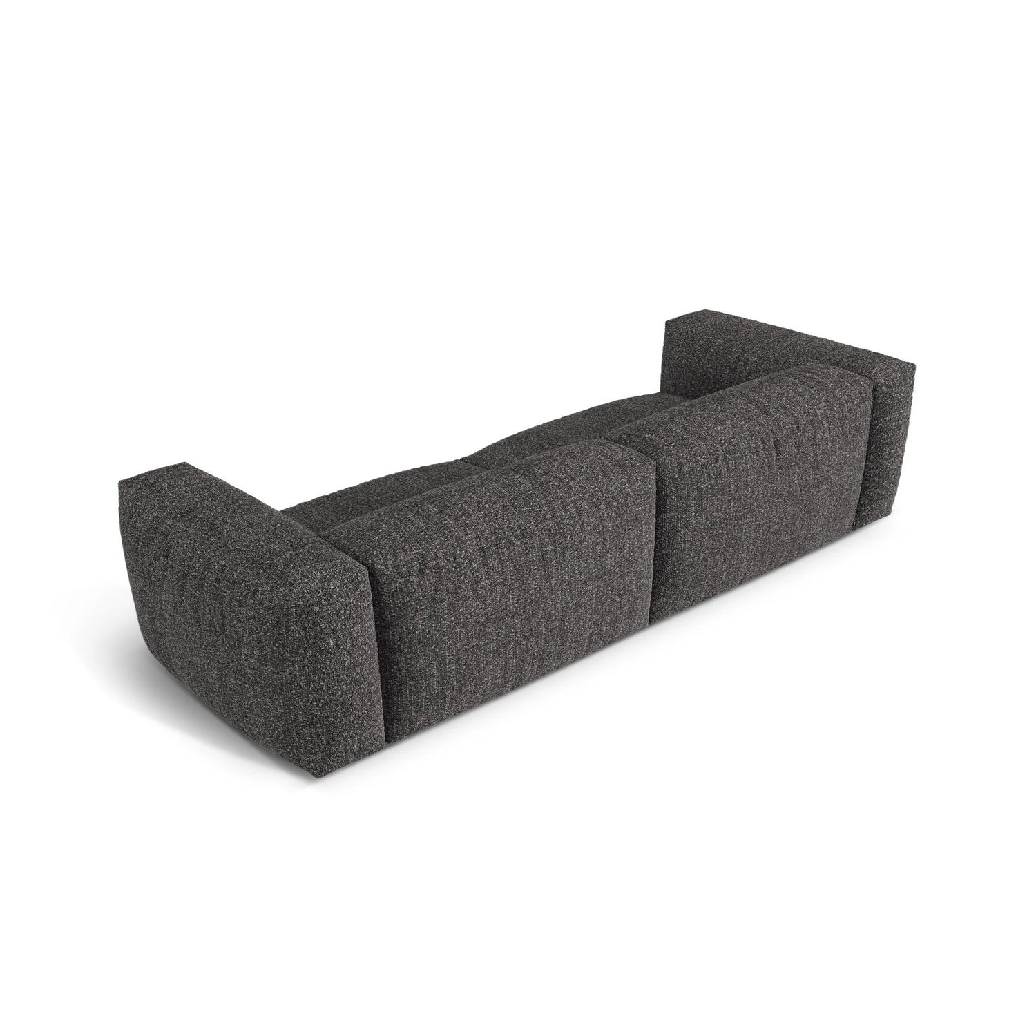 Martina 4-Sitzer Sofa, Sitztiefe 76 cm, aus Boucle in Anthrazit (Monet Anthracite), 320x106 cm von Micadoni – Bild 4