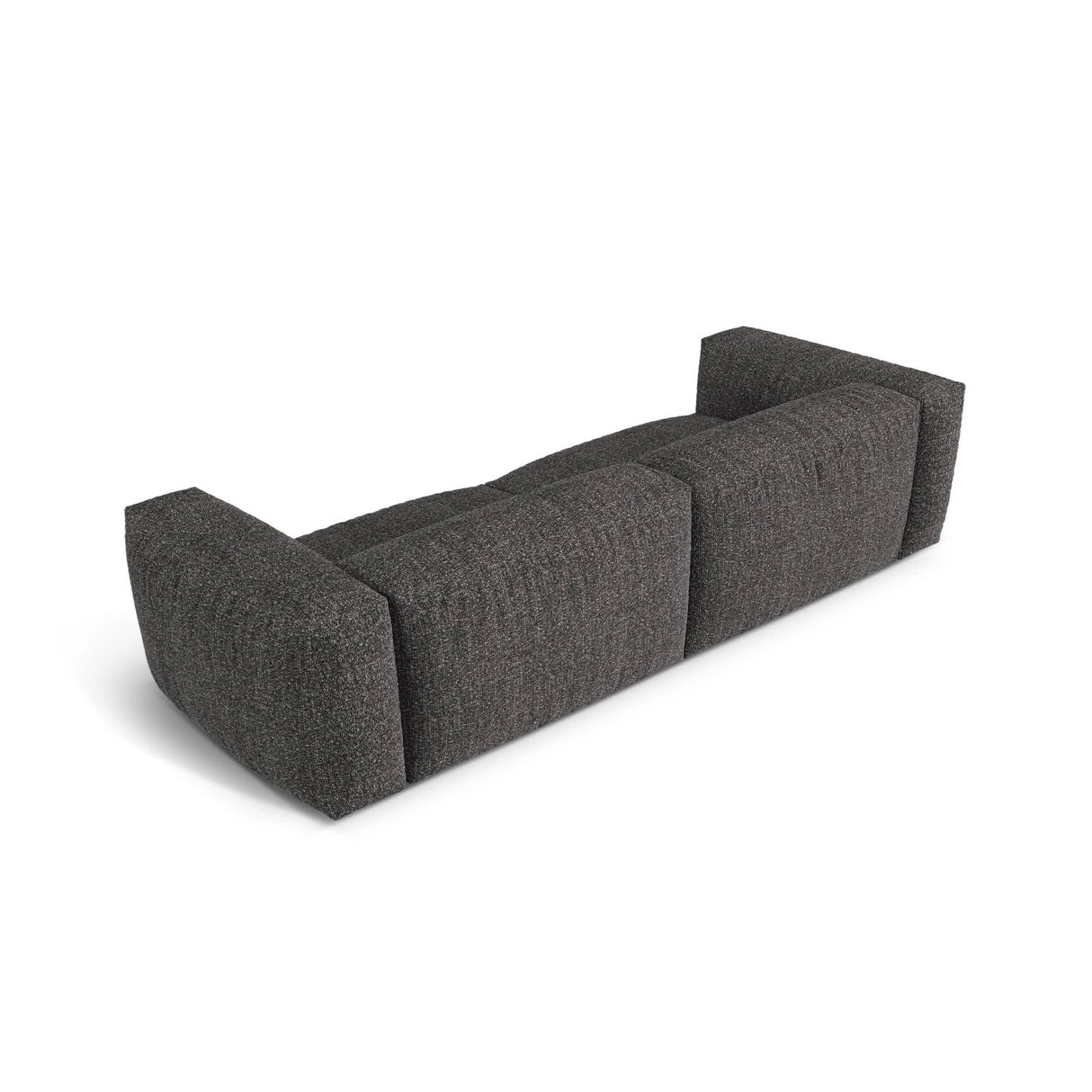 Martina 4-Sitzer Sofa, Sitztiefe 76 cm, aus Boucle in Anthrazit (Monet Anthracite), 320x106 cm von Micadoni – Bild 4