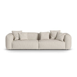 Martina 4-Sitzer Sofa, Sitztiefe 76 cm, aus Boucle in Beige (Monet Sand), 320x106 cm von Micadoni – Bild 1