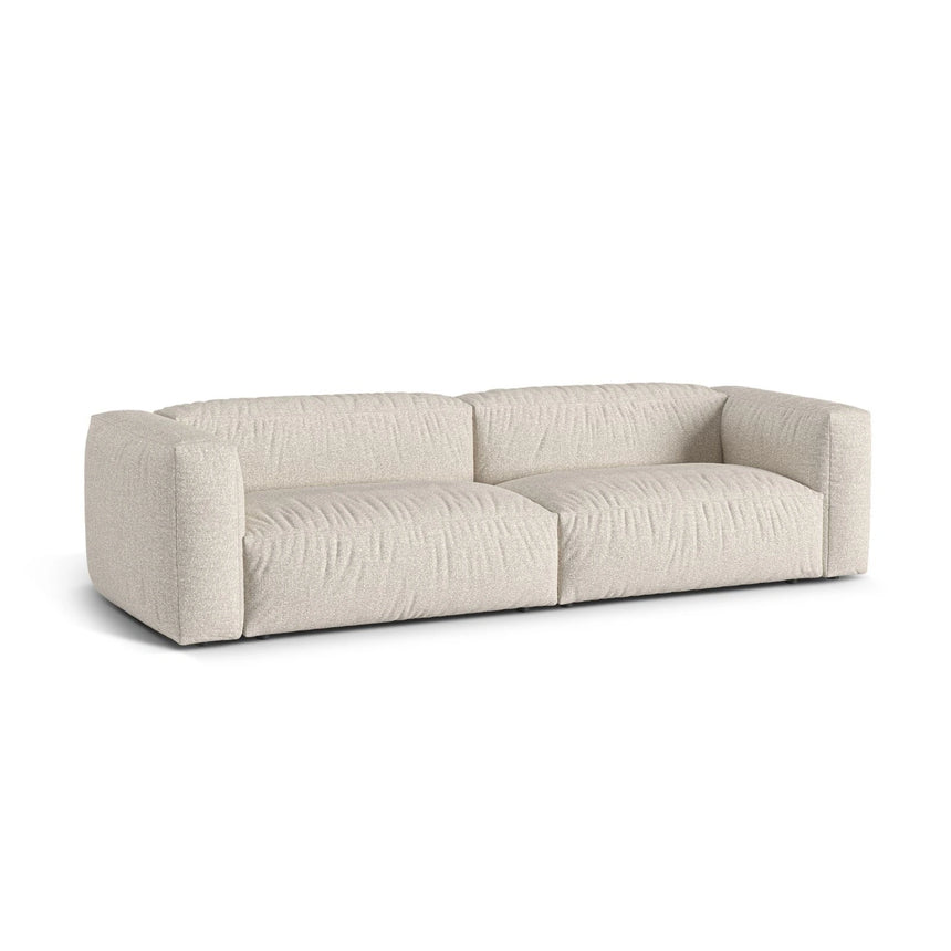 Martina 4-Sitzer Sofa, Sitztiefe 76 cm, aus Boucle in Beige (Monet Sand), 320x106 cm von Micadoni – Bild 3