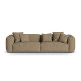 Martina 4-Sitzer Sofa, Sitztiefe 76 cm, aus Boucle in Cappuccino (Monet Cappucino), 320x106 cm von Micadoni – Bild 1