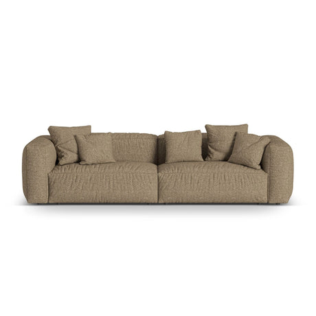 Martina 4-Sitzer Sofa, Sitztiefe 76 cm, aus Boucle in Cappuccino (Monet Cappucino), 320x106 cm von Micadoni – Bild 1
