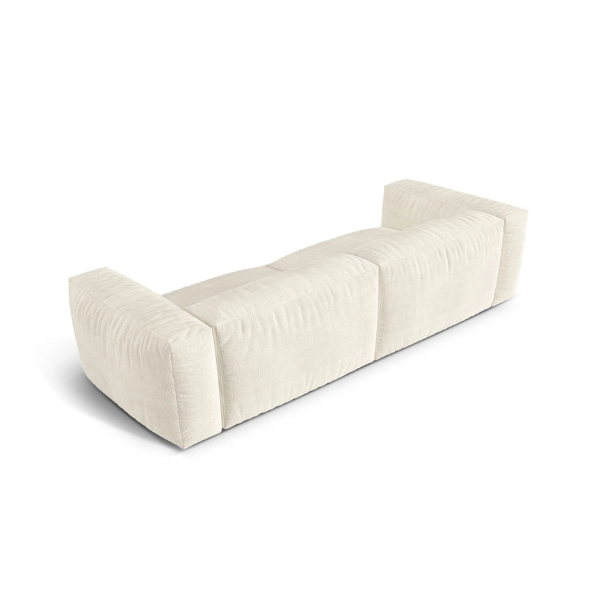 Martina 4-Sitzer Sofa, Sitztiefe 76 cm, aus Boucle in Elfenbein (Monet Nata), 320x106 cm von Micadoni – Bild 4