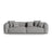 Martina 4-Sitzer Sofa, Sitztiefe 76 cm, aus Boucle in Graphit (Monet Graphite), 320x106 cm von Micadoni – Bild 1
