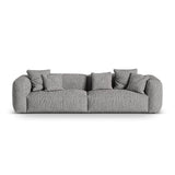Martina 4-Sitzer Sofa, Sitztiefe 76 cm, aus Boucle in Graphit (Monet Graphite), 320x106 cm von Micadoni – Bild 1
