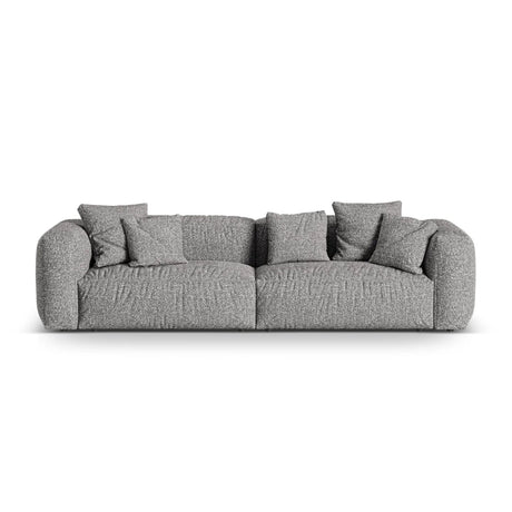 Martina 4-Sitzer Sofa, Sitztiefe 76 cm, aus Boucle in Graphit (Monet Graphite), 320x106 cm von Micadoni – Bild 1