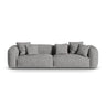 Martina 4-Sitzer Sofa, Sitztiefe 76 cm, aus Boucle in Graphit (Monet Graphite), 320x106 cm von Micadoni – Bild 1