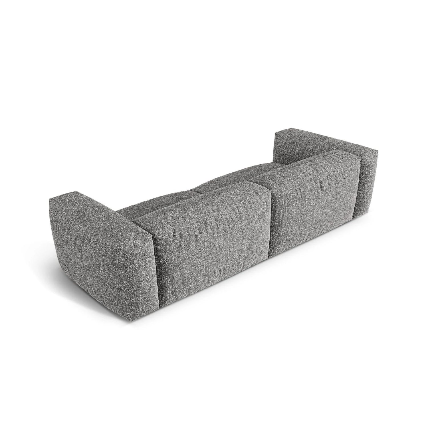 Martina 4-Sitzer Sofa, Sitztiefe 76 cm, aus Boucle in Graphit (Monet Graphite), 320x106 cm von Micadoni – Bild 4