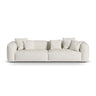 Martina 4-Sitzer Sofa, Sitztiefe 76 cm, aus Boucle in Grau Beige meliert (Monet Pearl), 320x106 cm von Micadoni – Bild 1