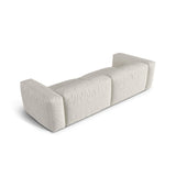 Martina 4-Sitzer Sofa, Sitztiefe 76 cm, aus Boucle in Grau Beige meliert (Monet Pearl), 320x106 cm von Micadoni – Bild 4