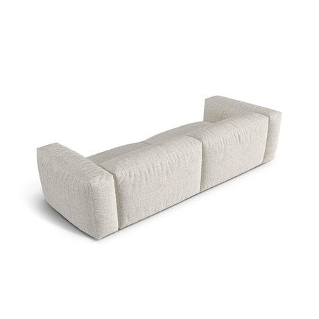 Martina 4-Sitzer Sofa, Sitztiefe 76 cm, aus Boucle in Grau Beige meliert (Monet Pearl), 320x106 cm von Micadoni – Bild 4