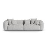 Martina 4-Sitzer Sofa, Sitztiefe 76 cm, aus Boucle in Silber (Monet Silver), 320x106 cm von Micadoni – Bild 1