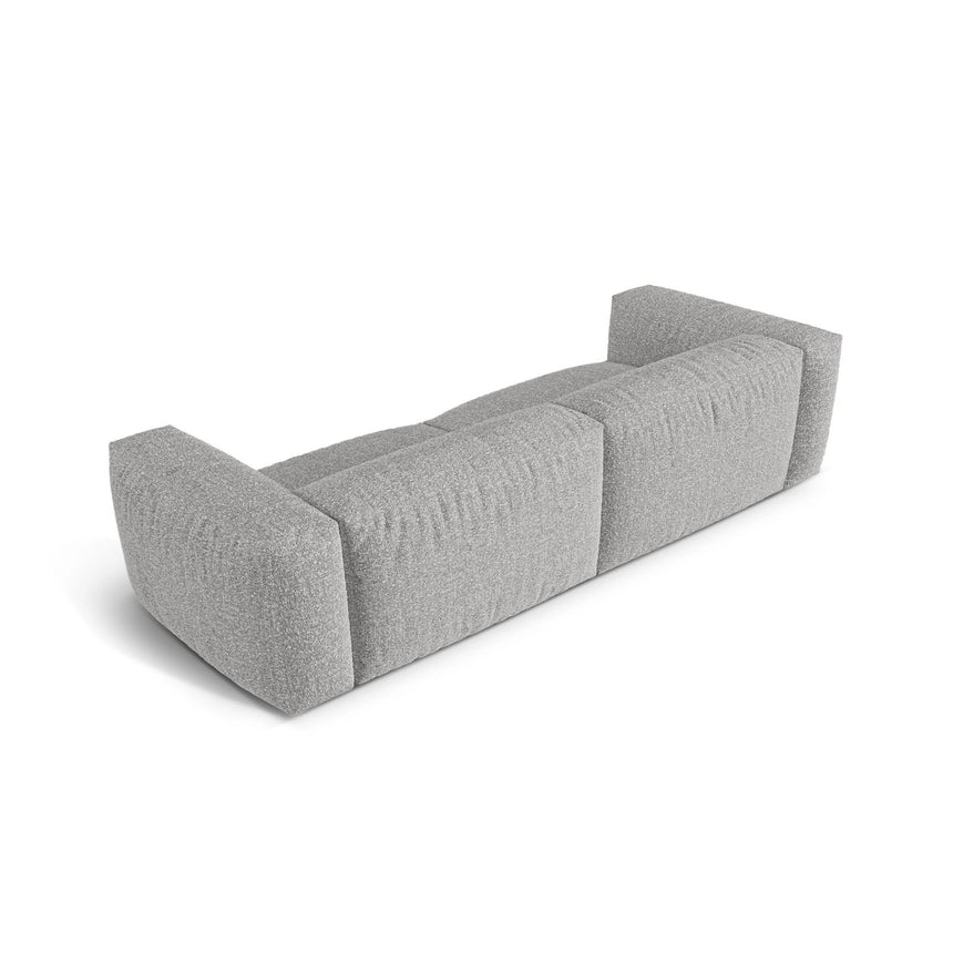 Martina 4-Sitzer Sofa, Sitztiefe 76 cm, aus Boucle in Silber (Monet Silver), 320x106 cm von Micadoni – Bild 4