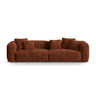 Martina 4-Sitzer Sofa, Sitztiefe 76 cm, aus Cord in Brick (Tilia 52), 320x106 cm von Micadoni – Bild 1
