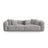 Martina 4-Sitzer Sofa, Sitztiefe 76 cm, aus Cord in Hellgrau (Tilia 86), 320x106 cm von Micadoni – Bild 1