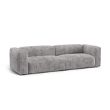 Martina 4-Sitzer Sofa, Sitztiefe 76 cm, aus Cord in Hellgrau (Tilia 86), 320x106 cm von Micadoni – Bild 3