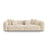 Martina 4-Sitzer Sofa, Sitztiefe 76 cm, aus Cord in Leichtes Beige (Tilia 03), 320x106 cm von Micadoni – Bild 1