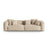Martina 4-Sitzer Sofa, Sitztiefe 76 cm, aus Samt, Cord, Boucle oder Strukturstoff, 320x106 cm von Micadoni – Bild 1
