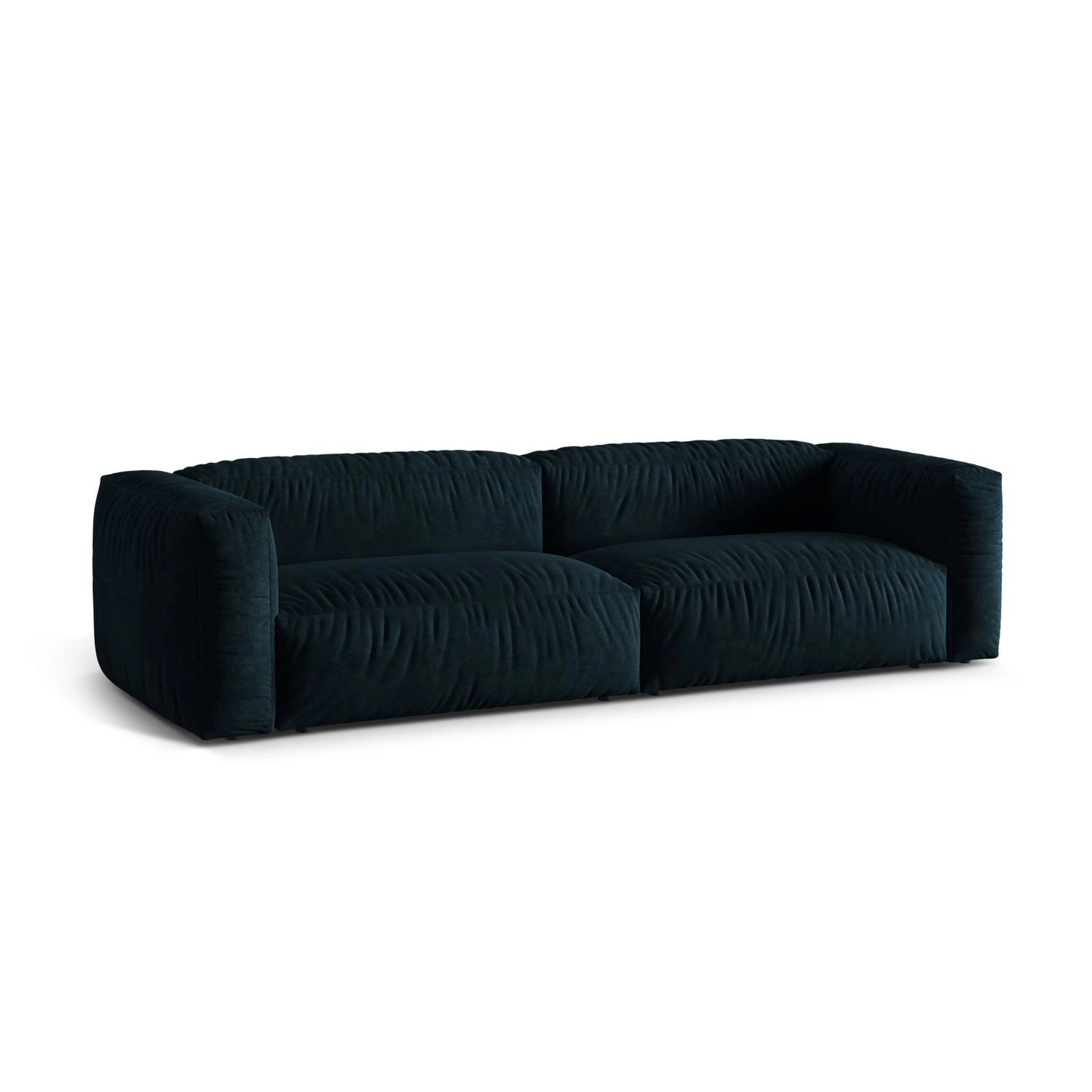 Martina 4-Sitzer Sofa, Sitztiefe 76 cm, aus Samt in Deep Petrol (Vogue 13), 320x106 cm von Micadoni – Bild 3