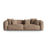 Martina 4-Sitzer Sofa, Sitztiefe 76 cm, aus Samt in Dunkelbeige (Vogue 3), 320x106 cm von Micadoni – Bild 1