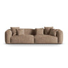 Martina 4-Sitzer Sofa, Sitztiefe 76 cm, aus Samt in Dunkelbeige (Vogue 3), 320x106 cm von Micadoni – Bild 1