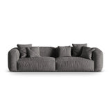 Martina 4-Sitzer Sofa, Sitztiefe 76 cm, aus Samt in Grau (Vogue 15), 320x106 cm von Micadoni – Bild 1