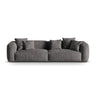 Martina 4-Sitzer Sofa, Sitztiefe 76 cm, aus Samt in Grau (Vogue 15), 320x106 cm von Micadoni – Bild 1