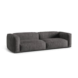 Martina 4-Sitzer Sofa, Sitztiefe 76 cm, aus Samt in Grau (Vogue 15), 320x106 cm von Micadoni – Bild 3