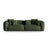 Martina 4-Sitzer Sofa, Sitztiefe 76 cm, aus Samt in Grün (Vogue 11), 320x106 cm von Micadoni – Bild 1