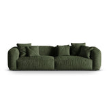 Martina 4-Sitzer Sofa, Sitztiefe 76 cm, aus Samt in Grün (Vogue 11), 320x106 cm von Micadoni – Bild 1