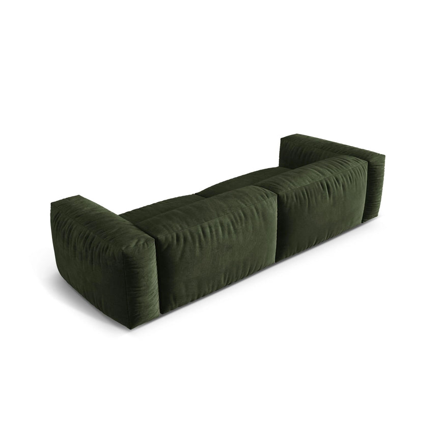 Martina 4-Sitzer Sofa, Sitztiefe 76 cm, aus Samt in Grün (Vogue 11), 320x106 cm von Micadoni – Bild 4