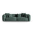 Martina 4-Sitzer Sofa, Sitztiefe 76 cm, aus Samt in Petrol (Vogue 12), 320x106 cm von Micadoni – Bild 1