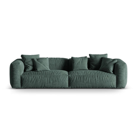 Martina 4-Sitzer Sofa, Sitztiefe 76 cm, aus Samt in Petrol (Vogue 12), 320x106 cm von Micadoni – Bild 1