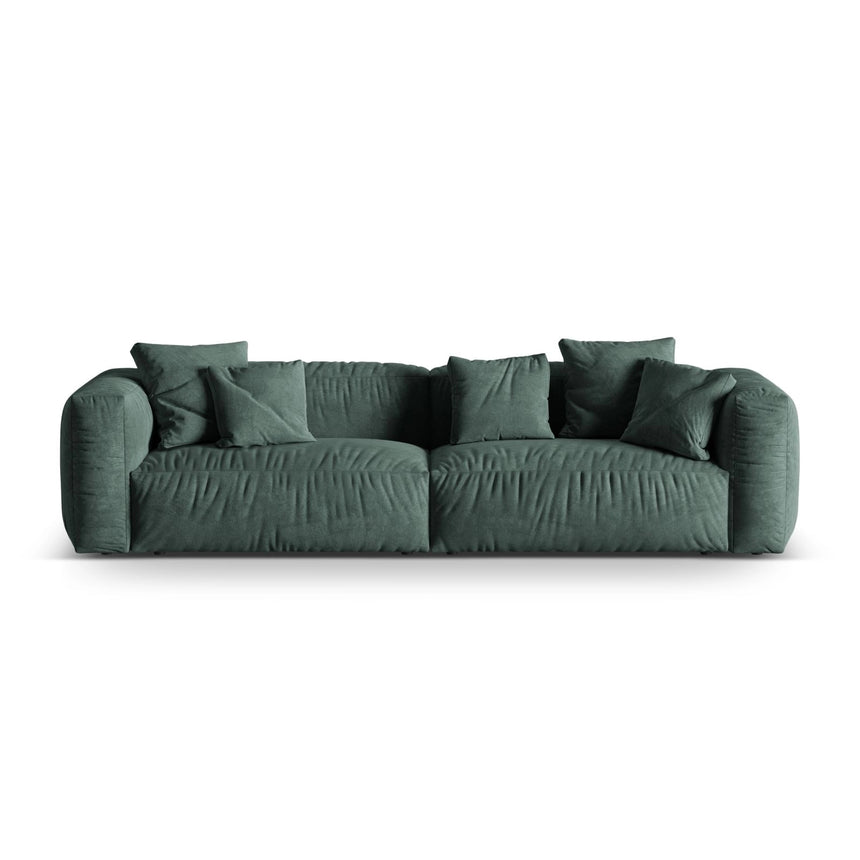 Martina 4-Sitzer Sofa, Sitztiefe 76 cm, aus Samt in Petrol (Vogue 12), 320x106 cm von Micadoni – Bild 1