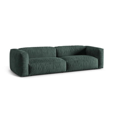 Martina 4-Sitzer Sofa, Sitztiefe 76 cm, aus Samt in Petrol (Vogue 12), 320x106 cm von Micadoni – Bild 3