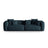 Martina 4-Sitzer Sofa, Sitztiefe 76 cm, aus Strukturierter Stoff in Blau Jeans (Boston Ocean), 320x106 cm von Micadoni – Bild 1