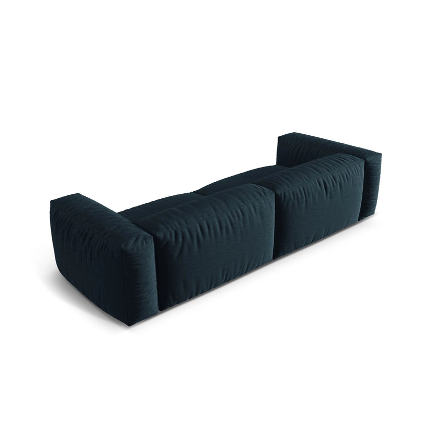 Martina 4-Sitzer Sofa, Sitztiefe 76 cm, aus Strukturierter Stoff in Blau Jeans (Boston Ocean), 320x106 cm von Micadoni – Bild 4