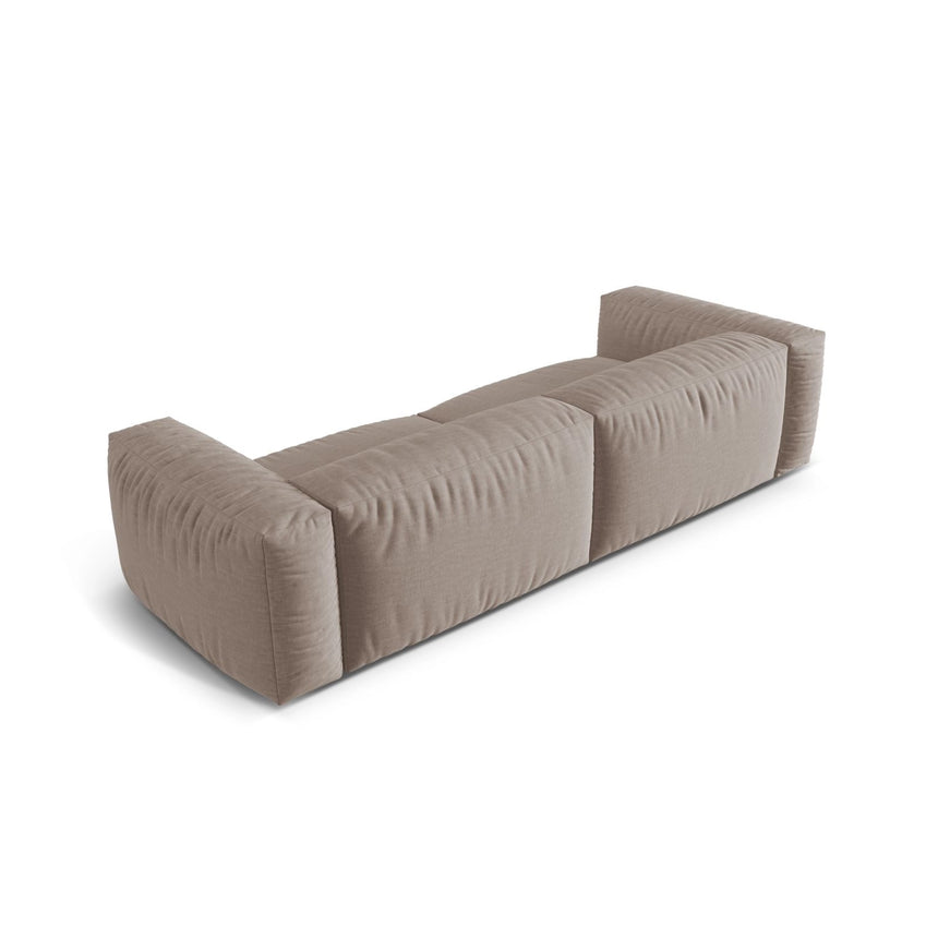 Martina 4-Sitzer Sofa, Sitztiefe 76 cm, aus Strukturierter Stoff in Dunkelbeige (Boston Trufa), 320x106 cm von Micadoni – Bild 4