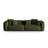 Martina 4-Sitzer Sofa, Sitztiefe 76 cm, aus Strukturierter Stoff in Grün (Boston Forest), 320x106 cm von Micadoni – Bild 1