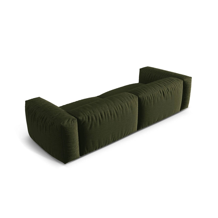Martina 4-Sitzer Sofa, Sitztiefe 76 cm, aus Strukturierter Stoff in Grün (Boston Forest), 320x106 cm von Micadoni – Bild 4