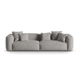 Martina 4-Sitzer Sofa, Sitztiefe 76 cm, aus Strukturierter Stoff in Hellgrau (Boston Light Grey), 320x106 cm von Micadoni – Bild 1