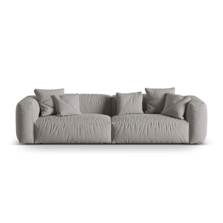 Martina 4-Sitzer Sofa, Sitztiefe 76 cm, aus Strukturierter Stoff in Hellgrau (Boston Light Grey), 320x106 cm von Micadoni – Bild 1