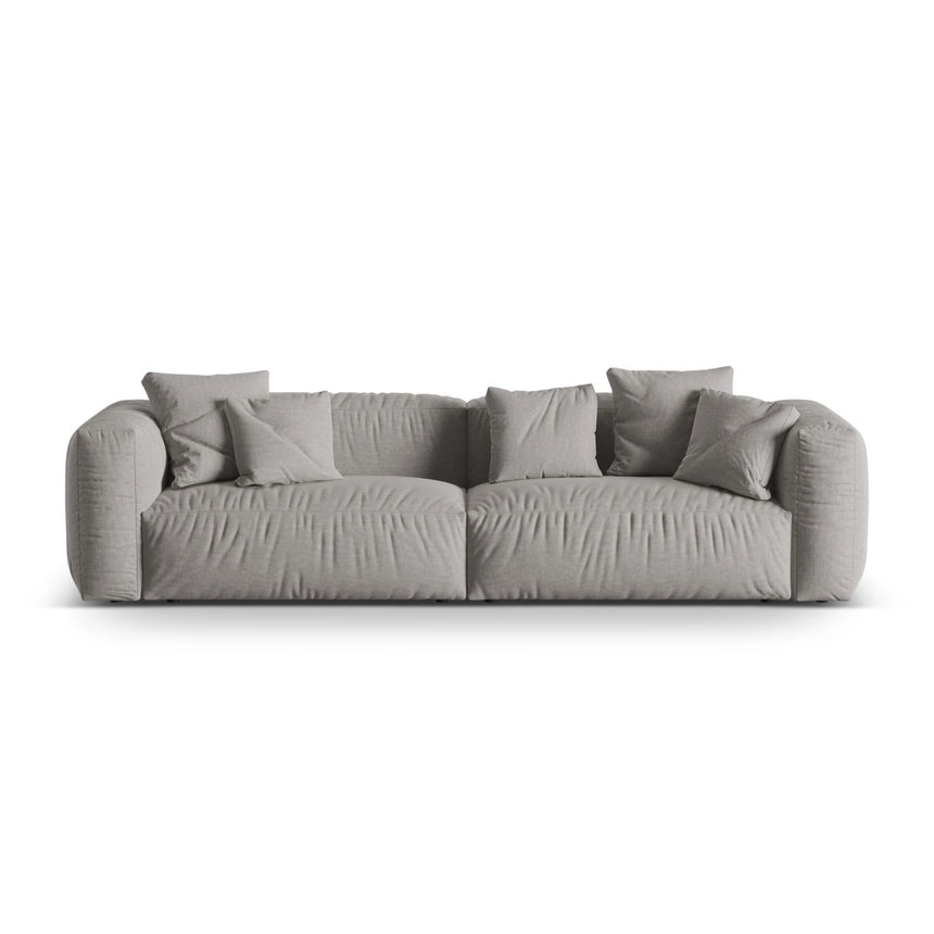Martina 4-Sitzer Sofa, Sitztiefe 76 cm, aus Strukturierter Stoff in Hellgrau (Boston Light Grey), 320x106 cm von Micadoni – Bild 1