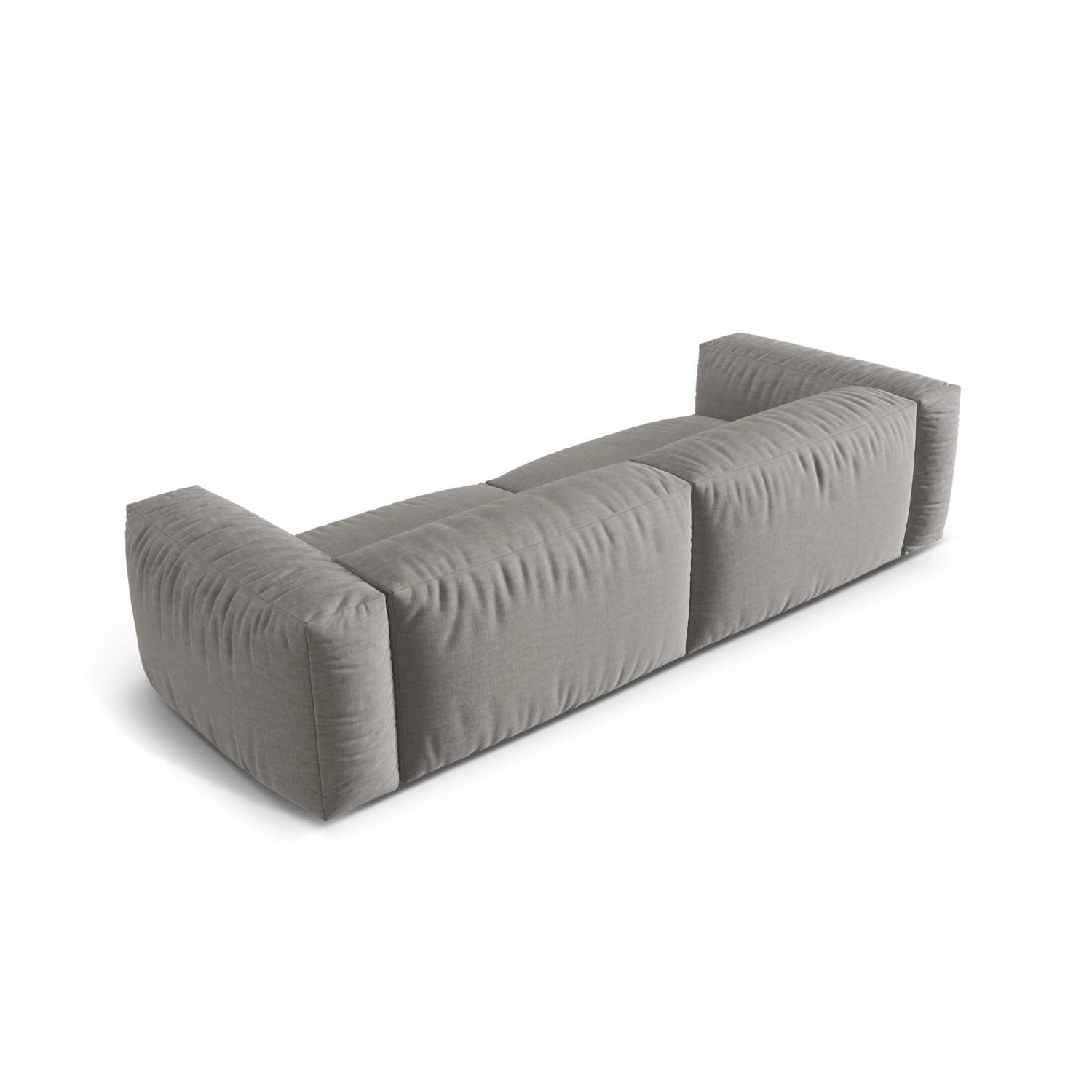 Martina 4-Sitzer Sofa, Sitztiefe 76 cm, aus Strukturierter Stoff in Hellgrau (Boston Light Grey), 320x106 cm von Micadoni – Bild 4
