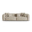 Martina 4-Sitzer Sofa, Sitztiefe 76 cm, aus Strukturierter Stoff in Leichtes Beige (Boston Toffee), 320x106 cm von Micadoni – Bild 1