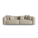 Martina 4-Sitzer Sofa, Sitztiefe 76 cm, aus Strukturierter Stoff in Leichtes Beige (Boston Toffee), 320x106 cm von Micadoni – Bild 1