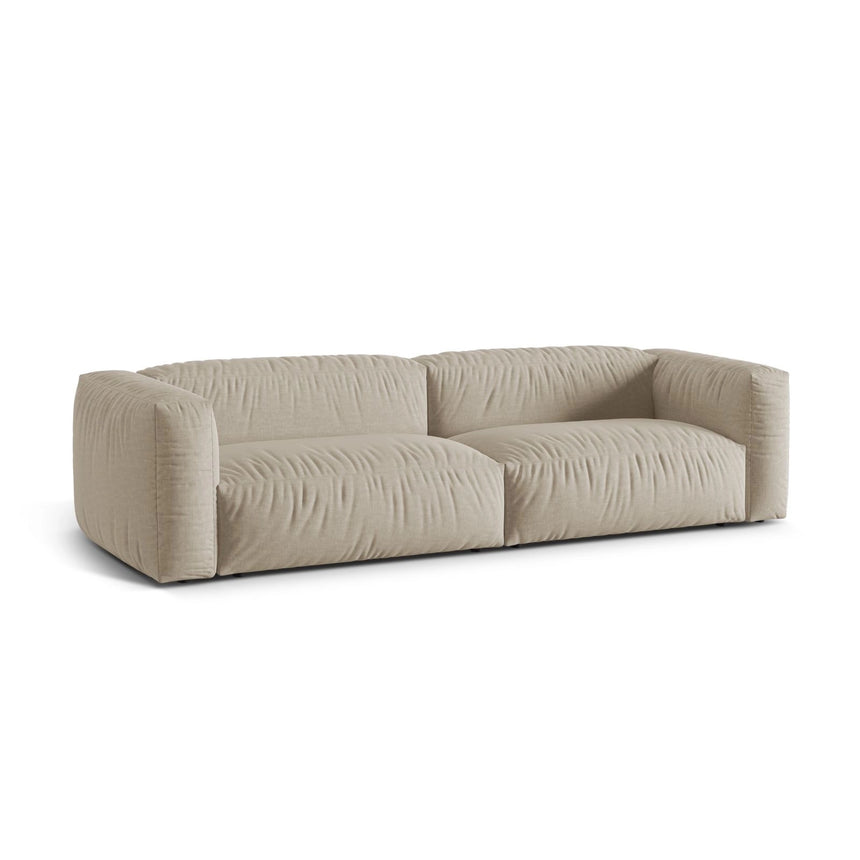 Martina 4-Sitzer Sofa, Sitztiefe 76 cm, aus Strukturierter Stoff in Leichtes Beige (Boston Toffee), 320x106 cm von Micadoni – Bild 3